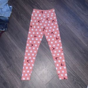 minnie polka dot leggings